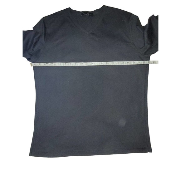 ROBERT BARAKETT Montreal Men's Size Large V Neck Long Sleeve Cotton Shirt Gray - Picture 4 of 8